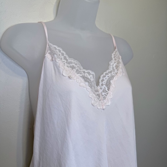 In Bloom | Soft Pink Silky Satin Lace Coquette Pajama Cami Tank Top Camisole - Picture 5 of 13